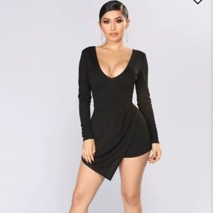 Black long sleeve romper